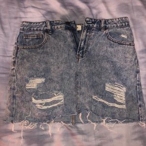 PacSun Distressed Jean Skirt